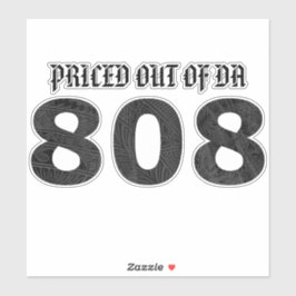 PRIJS UIT DA 808 Tibal Zwart Grijs Sticker