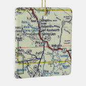 Prijs Utah  kaart Keramisch Ornament (Rechts)