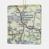 Prijs Utah  kaart Keramisch Ornament (Links)