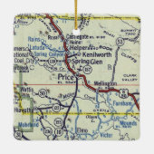 Prijs Utah kaart Keramisch Ornament (Achterkant)