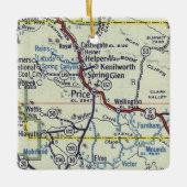 Prijs Utah  kaart Keramisch Ornament (Voorkant)