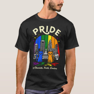 Prijs van Charlotte City North Carolina Regenboog  T-shirt