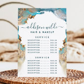 Prijs van de blauw- en goudmatige Art Liquid Ink S Menu