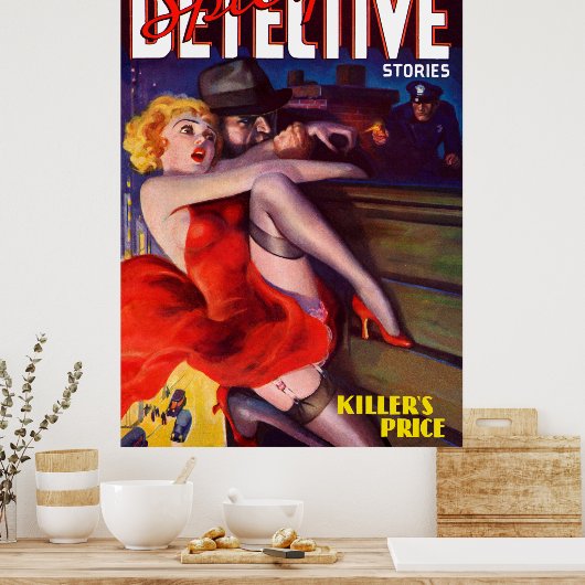 prijs van de moordenaar poster (Keuken)