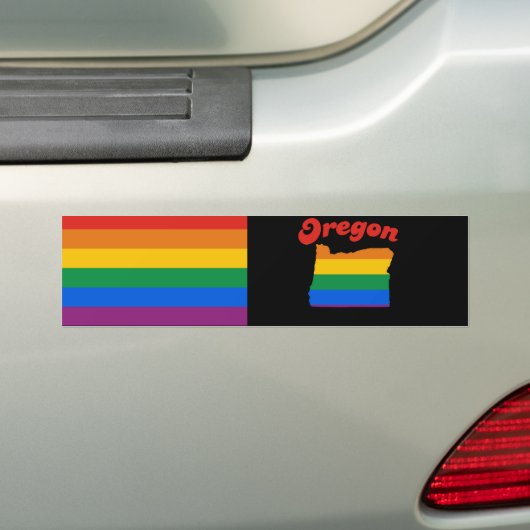PRIJS VAN DE OREGON GAY BUMPERSTICKER (Op auto)