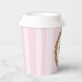 Prijs van het Europees Parlement | Roze strepen Papieren Bekers (Rechts)