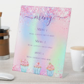 Prijs van het holografische menu voor bakkerij-log reclamebord met voetstuk (Insitu)