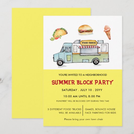 Prijs van het zomerblok aankondiging (Voorkant / Achterkant)