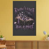 Prijs Van Kennis Canvas Afdruk (Insitu (Woonkamer))