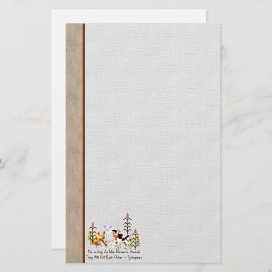 Prijs van Pythagoras Vegetarian Briefpapier (Voorkant / Achterkant)