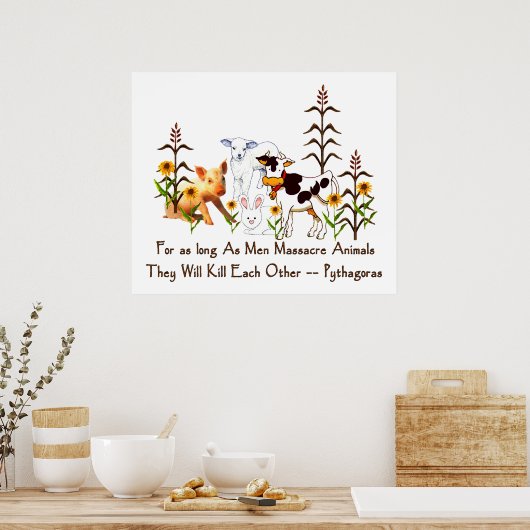 Prijs van Pythagoras Vegetarian Poster (Keuken)