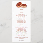 Prijs van waterverf chocolade geglazuurde donuts menu (Voorkant)
