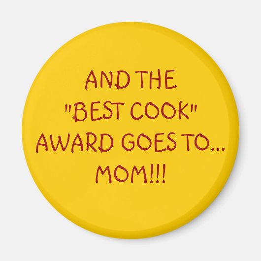 PRIJS VOOR BESTE KOK MAGNEET (Voorkant)