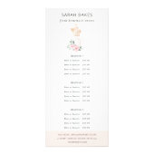 Prijs voor Blush-opmaakservices voor Floral Whisk  Reclamekaart (Voorkant)