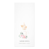 Prijs voor Blush-opmaakservices voor Floral Whisk  Reclamekaart (Achterkant)