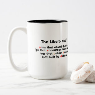 Prijs voor de Beste Libero Abc' - Typografie Volle Tweekleurige Koffiemok