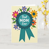 Prijs voor de Beste Moeder Ooit Kaart (Gele Bloem)