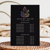 Prijs voor de Crystal Service Gemstone Rainbow Qua Menu