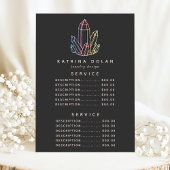 Prijs voor de Crystal Service Gemstone Rainbow Qua Menu
