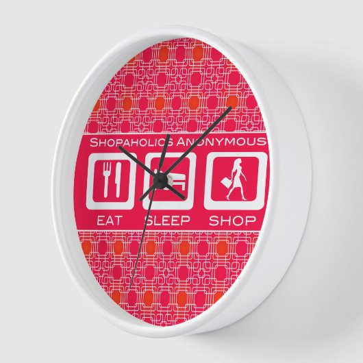 Prijs voor de roze Funny Shopaholic Eat Sleep Shop (Hoek)