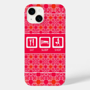 Prijs voor de roze Funny Shopaholic Eat Sleep Shop Case-Mate iPhone Case