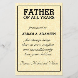 Prijs voor de vader van alle jaren