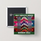 Prijs voor de veiling van vechtpartij Ugly Sweater Vierkante Button 5,1 Cm (Voorkant /achterkant)