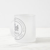 Prijs voor de wedstrijd 1ste Prijs Trophy Glass B  Matglas Koffiemok (Voorkant links)