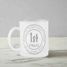 Prijs voor de wedstrijd 1ste Prijs Trophy Glass B  Matglas Koffiemok