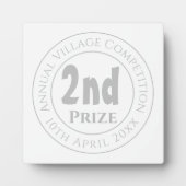 Prijs voor de wedstrijd 2de prijs fotoplaat (Voorkant)