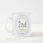 Prijs voor de wedstrijd 2de prijs matglas koffiemok (Links)