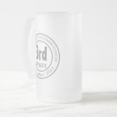 Prijs voor de wedstrijd 3de prijs matglas bierpul (Voorkant links)