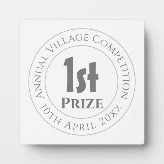 Prijs voor de wedstrijd fotoplaat (Voorkant)