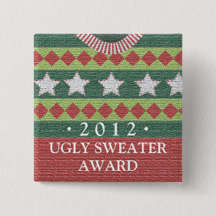 Prijs voor de wedstrijd voor de veediay Ugly Sweat Vierkante Button 5,1 Cm