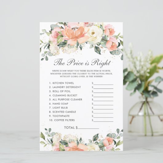 Prijs voor elk Ivory Floral Shower is juist (Staand voorkant)