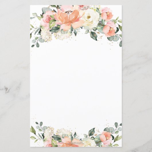 Prijs voor elk Ivory Floral Shower is juist (Achterkant)