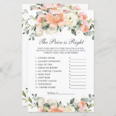 Prijs voor elk Ivory Floral Shower is juist (Voorkant / Achterkant)