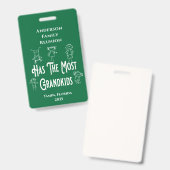 Prijs voor Grootouders van de Reünie Meest Kleinki Badge (Voor- en achterkant)