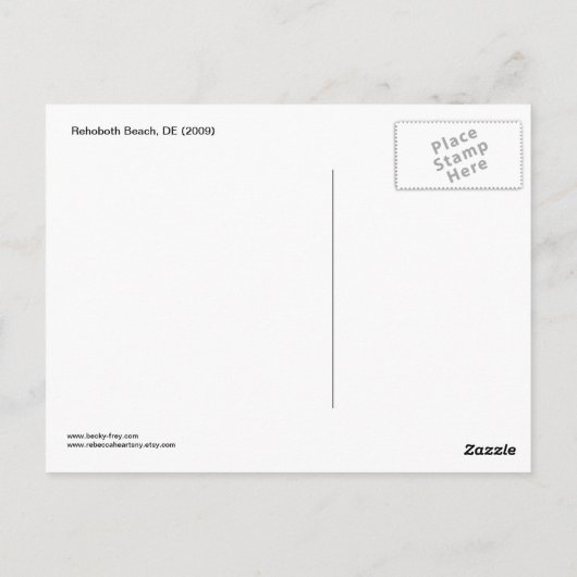 Prijs voor het Briefkaart Rehoboth Beach, DE Board (Achterkant)