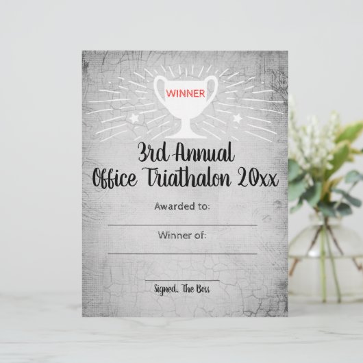 prijs voor het certificaat van winnaars van de kan briefhoofd (Staand voorkant)