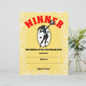 prijs voor het certificaat van winnaars van de kan gepersonaliseerd briefhoofd (Staand voorkant)