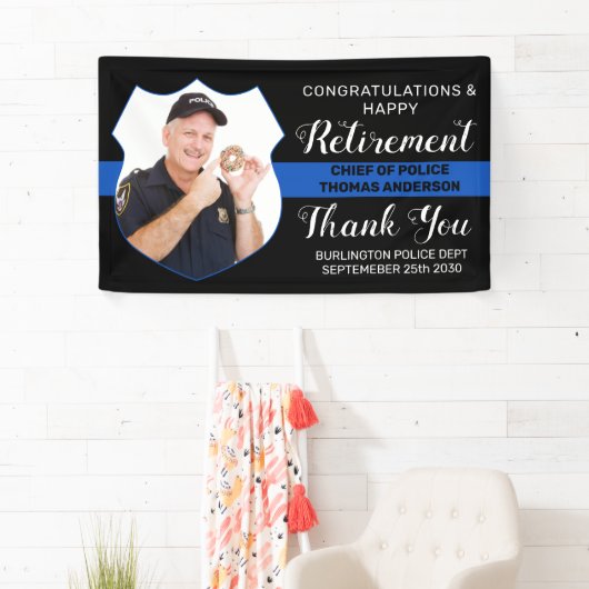 Prijs voor politie Aangepaste foto Blauwe Lijn Spandoek (Insitu)