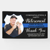 Prijs voor politie Aangepaste foto Blauwe Lijn Spandoek (Horizontaal)