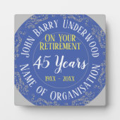 Prijs voor vervroegde uittreding en lange service fotoplaat (Voorkant)