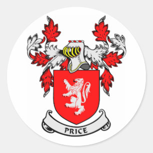 PRIJS Wapenmunt Ronde Sticker