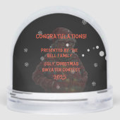 PRIJS WINNEN Hete kerst-trui wedstrijd Sneeuwbol (Achterkant)