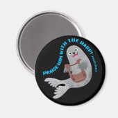 Prijs zachte harp seal Bijbelvers psalm Magneet (Voorkant / Achterkant)