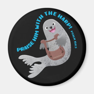 Prijs zachte harp seal Bijbelvers psalm Magneet