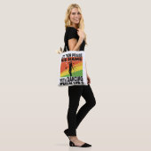 Prijs zijn naam dansend ontwerp tote bag (Op model)
