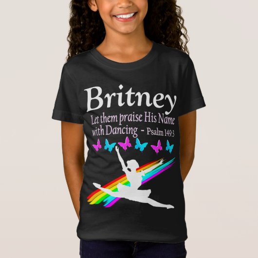 PRIJS ZIJN NAAM MET DANSEND GEPERSONALISEERD T-SHI T-SHIRT (Voorkant)